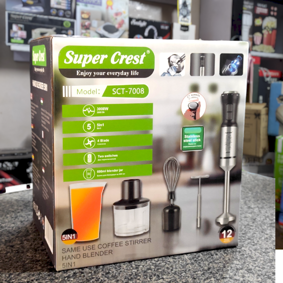 SUPER CREST 5in1 Hand Blender (SCT-7008) Lot imported