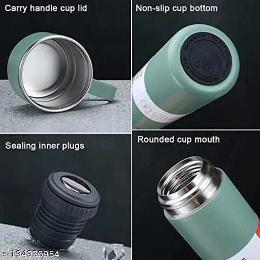 Stainless Steel Vacuum Flask With 3 Cups 500ml Lot imported