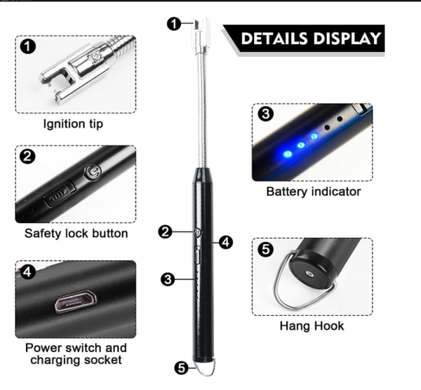 Rechargeable Lighter 360 Degree windproof Shoppings