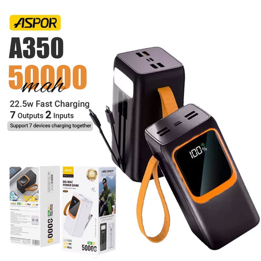 ASPOR™ A350 50,000 mAh Fast Charging | Flashlight DroShip