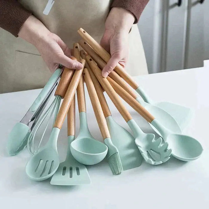 Kitchen Utensils Set (12 Pcs Silicone) Kitchen Accessories Lot imported 